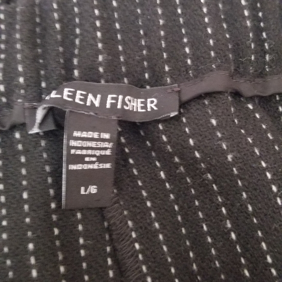 Eileen Fisher Reclaimed Wool Striped Slouchy Pant - Picture 8 of 14